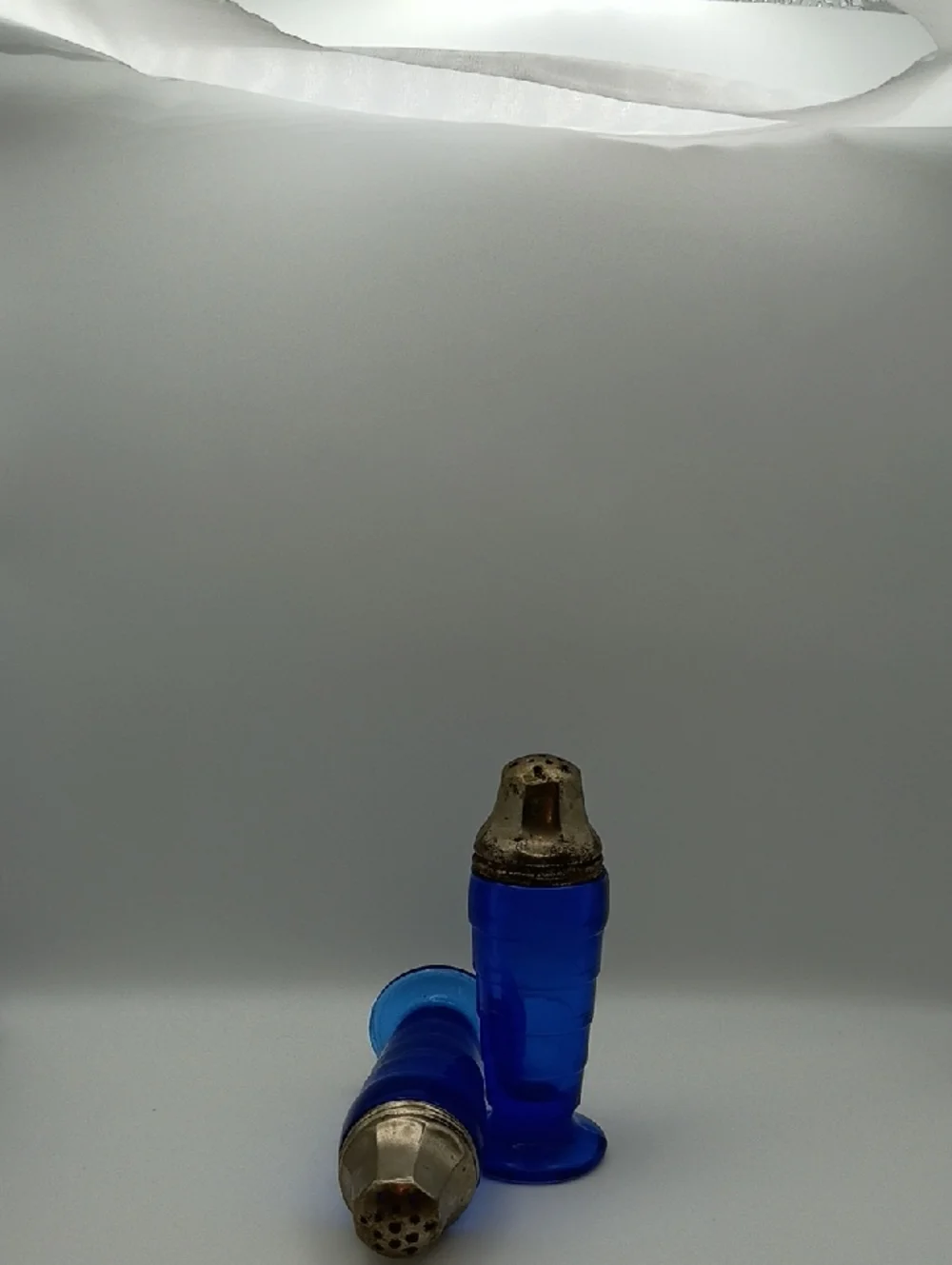VTG 1930s Hazel Atlas Cobalt Blue Moderntone Art Deco Salt & Pepper Shakers!